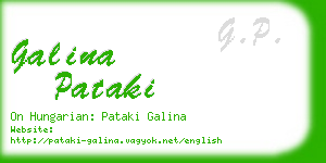 galina pataki business card